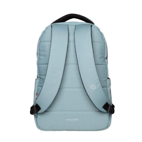 Sac à dos - Bleu clair - 2 compartiments + poches zippées - Dos matelassé - Collège - Lycée - Walker