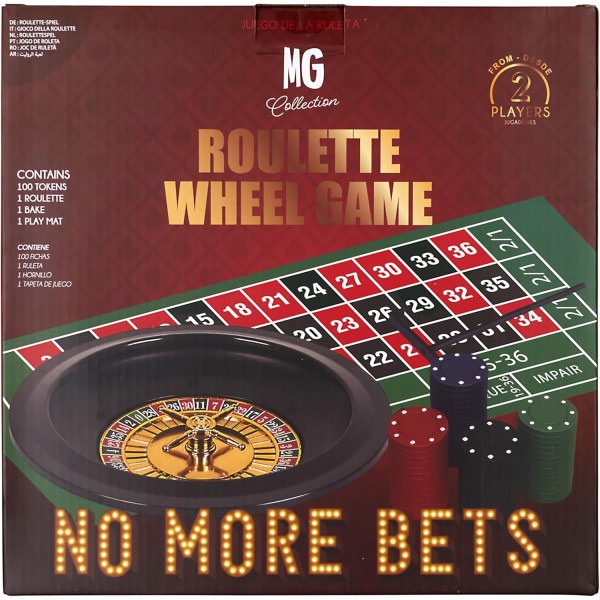 photo-Jeu de la roulette - Casino - Jetons + roulette + râteau + tapis de jeu - Mister Gadget