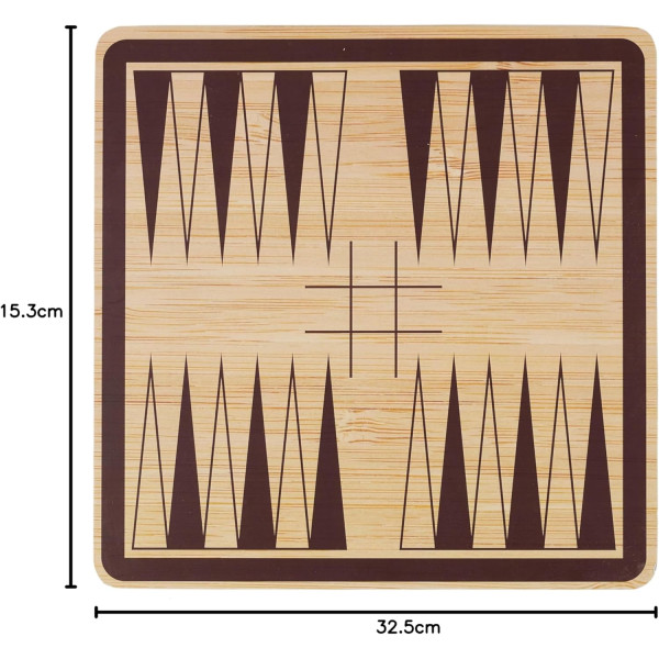 Coffret de jeux de société - Bois - Echecs - Dame - Petits chevaux - Jeu de l'Oie