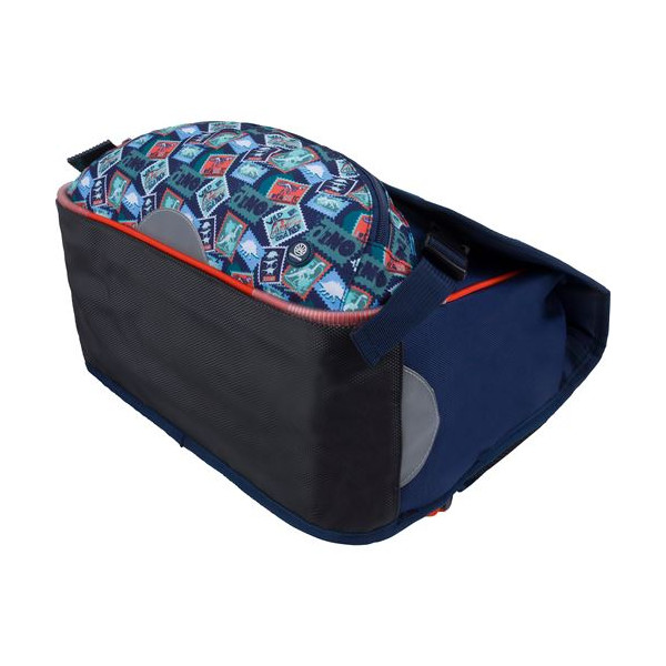 Cartable - Primaire - Bleu marine - 2 compartiments - 38x16x34cm - Dinosaures