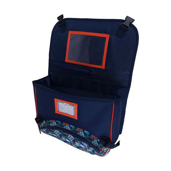 Cartable - Primaire - Bleu marine - 2 compartiments - 38x16x34cm - Dinosaures