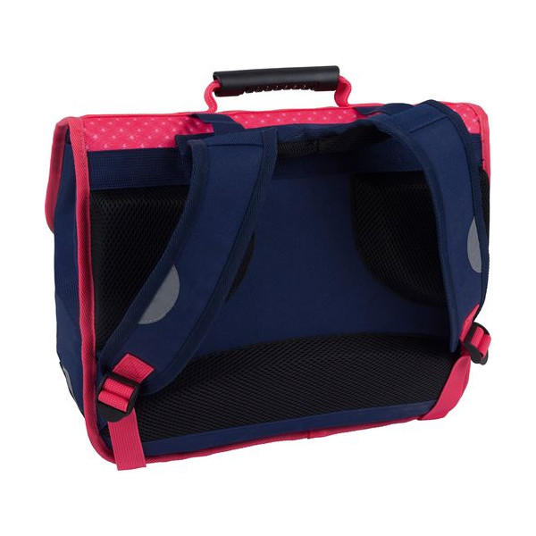 Cartable - Primaire - Bleu marine/Rose - 2 compartiments - 38x16x34cm - Chaton