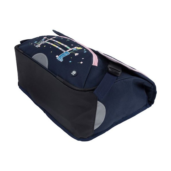 Cartable - Primaire - Bleu marine/Rose - 2 compartiments - 38x16x34cm - Cheval