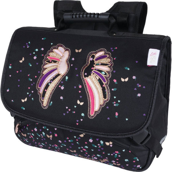 photo-Cartable - Primaire - Bleu marine - 2 compartiments - 38x16x34cm - Little Karl Marc John