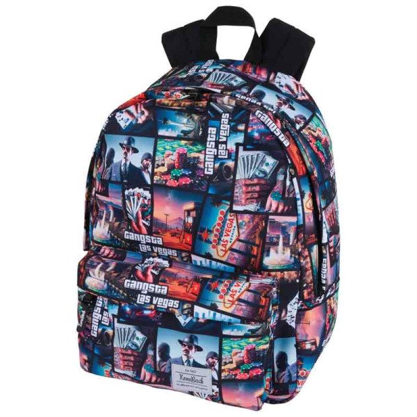 photo-Sac à dos - Primaire - Collège - 2 compartiments - 32x24x42cm - Gangsta Las Vegas