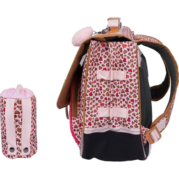 Cartable - Tann's - Motif cœurs - Primaire CP,CE1 et CE2 - 38x29x15cm - Lilou