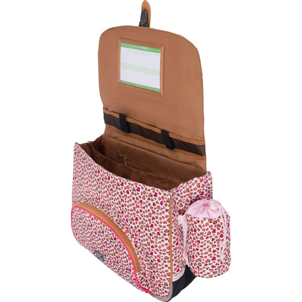 Cartable - Tann's - Motif cœurs - Primaire CP,CE1 et CE2 - 38x29x15cm - Lilou