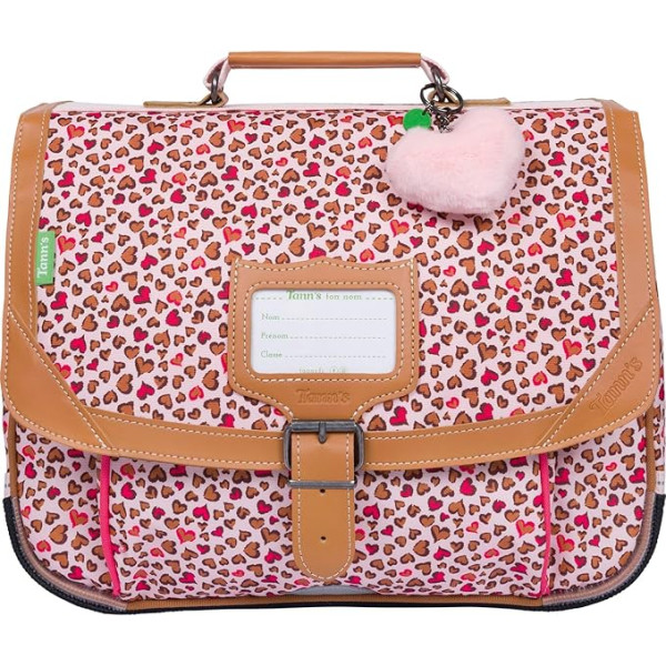 photo-Cartable - Tann's - Motif cœurs - Primaire CP - 35x27x14,5cm - Lilou