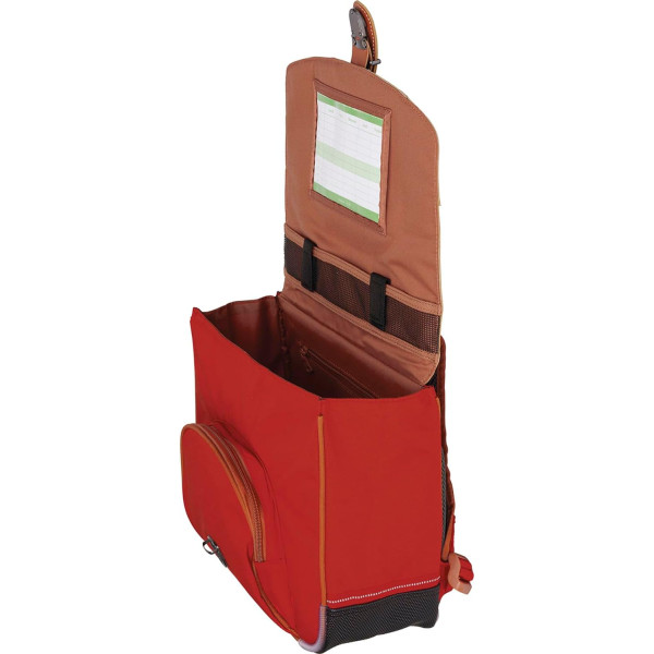 Cartable - Tann's - Bleu marine et rouge - Maternelle - 32x27x12cm - Arthur
