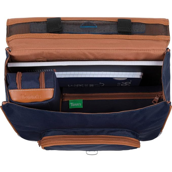 Cartable - Tann's - Bleu marine et rouge - Maternelle - 32x27x12cm - Arthur