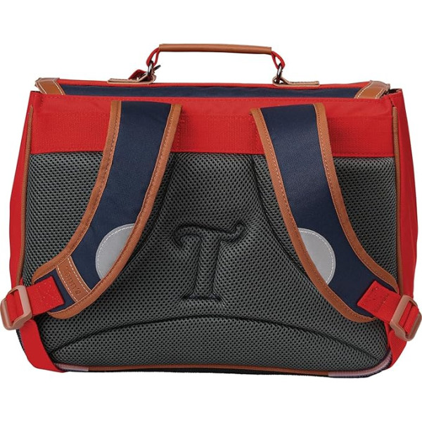 Cartable - Tann's - Bleu marine et rouge - Primaire CP - 35x27x14,5cm - Arthur
