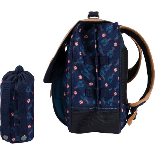 Cartable - Tann's - Bleu marine - Primaire CP,CE1 et CE2 - 38x29x15cm - Titouan x Armor Lux