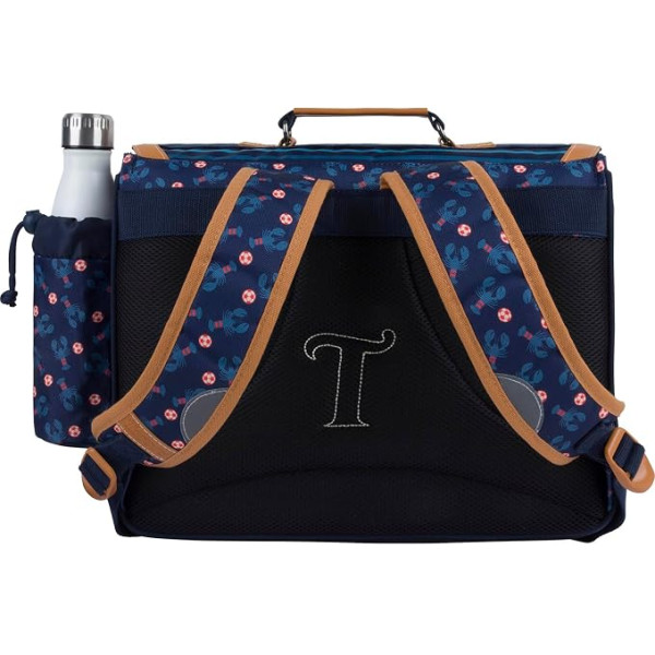 Cartable - Tann's - Bleu marine - Primaire CP,CE1 et CE2 - 38x29x15cm - Titouan x Armor Lux