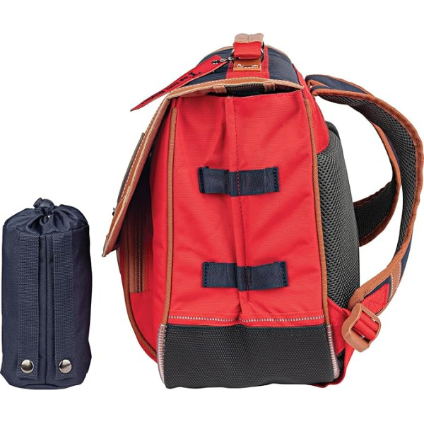 Cartable - Tann's - Bleu marine et rouge - Primaire CP, CE1 et CE2 - 38x29x15cm - Arthur