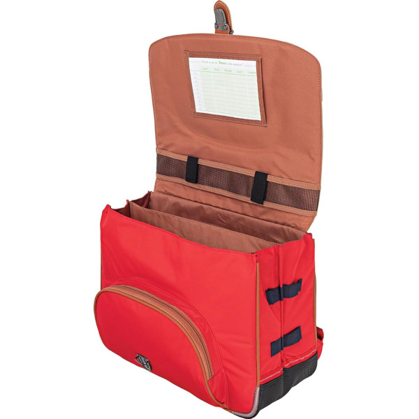 Cartable - Tann's - Bleu marine et rouge - Primaire CP, CE1 et CE2 - 38x29x15cm - Arthur