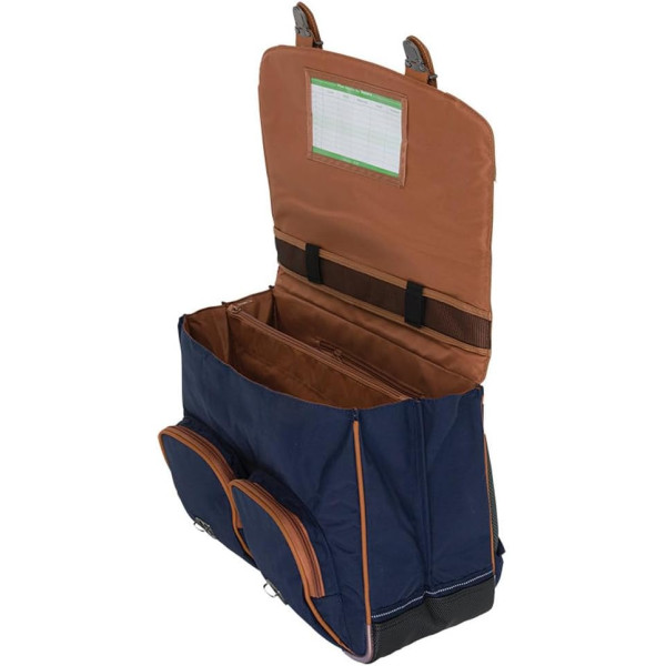 Cartable - Tann's - Bleu marine - Primaire CE2, CM1 et CM2 - 41x33x17cm - Camille