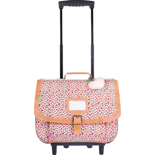 photo-Cartable à roulettes - Tann's - Cœurs - Primaire CP, CE1 et CE2 - 38x29x15cm - Lilou