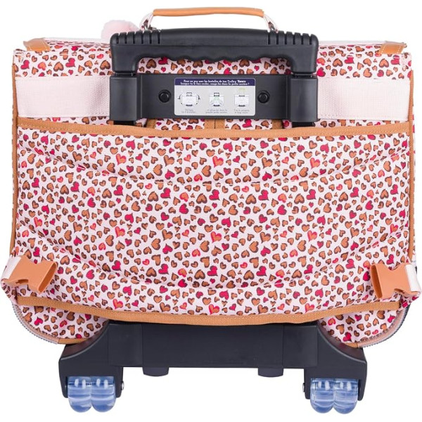 Cartable à roulettes - Tann's - Cœurs - Primaire CP, CE1 et CE2 - 38x29x15cm - Lilou