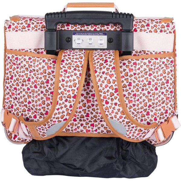 Cartable à roulettes - Tann's - Cœurs - Primaire CP, CE1 et CE2 - 38x29x15cm - Lilou