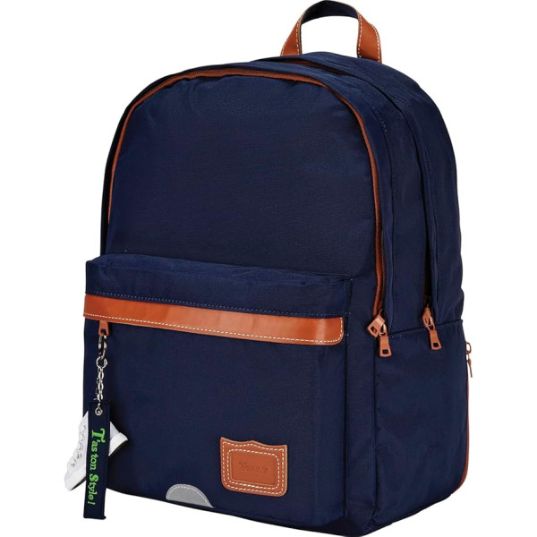 Sac à dos - Tann's - Bleu marine - Primaire - Collège - 2 compartiments - 31x41x17cm - Camille