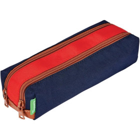 photo-Trousse - Tann's - Bleu marine et rouge - 2 compartiments - Primaire - Collège - Arthur