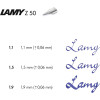 Plume de rechange pour porte-plume ou stylo plume - Métal - Z50 blank A - Lamy