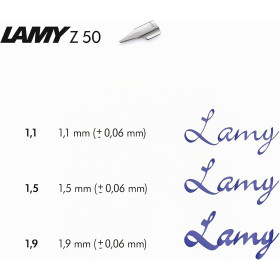 Plume de rechange pour porte-plume ou stylo plume - Métal - Z50 Joy 1.1 - Lamy