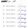Plume de rechange pour porte-plume ou stylo plume - Métal noir - Z50 LH - Lamy