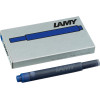photo-Cartouche d'encre - Bleu - Effaçable - Grande taille - Compatible stylos LAMY - 5 cartouches