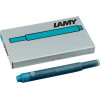 photo-Cartouche d'encre - Bleu turquoise - Grande taille - Compatible stylos LAMY - 5 cartouches