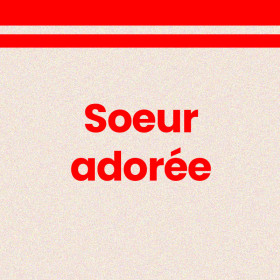 Chaussettes - Femme - Beige avec paillettes avec bandes rouge - Sœur adorée - Taille 36/42