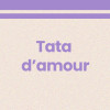 Chaussettes - Femme - Beige avec paillettes avec bandes mauves - Tata d'amour - Taille 36/42