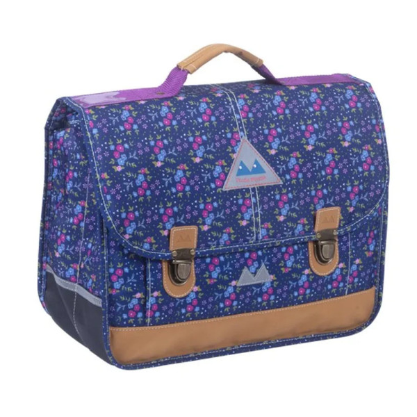 photo-Cartable - Primaire - Motifs fleuris - 2 compartiments - 29x35x13cm - Lili