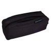 Trousse - Rectangulaire - 2 compartiments - Noir - 22x9x6cm - Fermeture zippée - Scolaire
