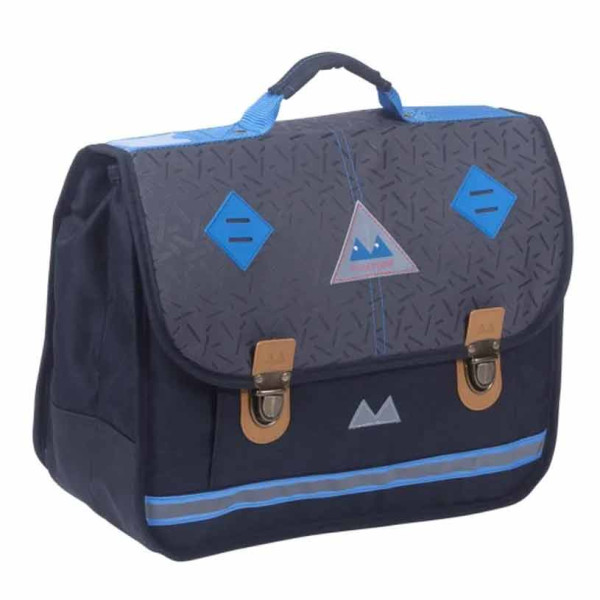 photo-Cartable - Primaire - Noir/Bleu - 2 compartiments - 38x32x15cm - Poids Plume Confettis