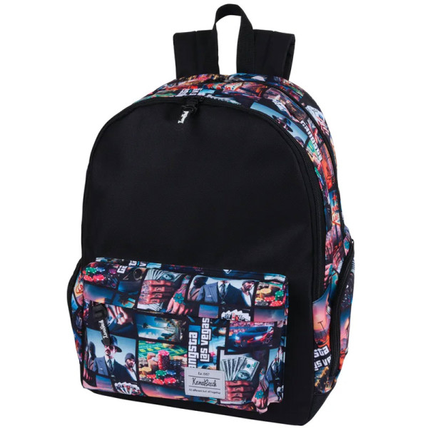 photo-Sac à dos - Primaire - Collège - 1 compartiment - 32x24x43cm - Gangsta Las Vegas