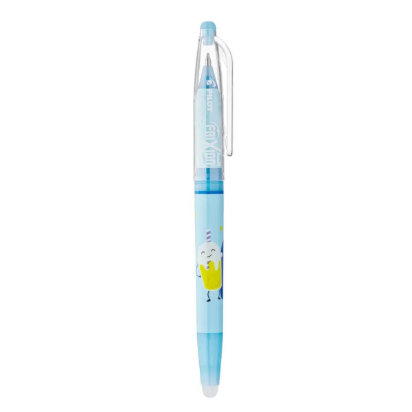 photo-Stylo - Roller gel - Effaçable - Encre bleue - FriXion Ball - Pointe moyenne 0.7 - Pool Party