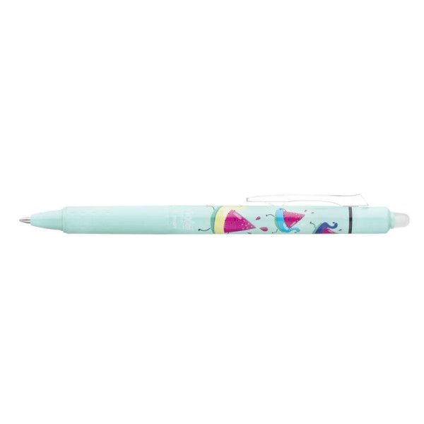 photo-Stylo - Roller gel - Effaçable - Encre noire - FriXion Ball Clicker - Pointe moyenne 0.7 - Pool Party