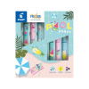 photo-Stylos - Roller gel - Effaçable - FriXion Ball - Pointe moyenne 0.7 - Pool Party - 6 couleurs
