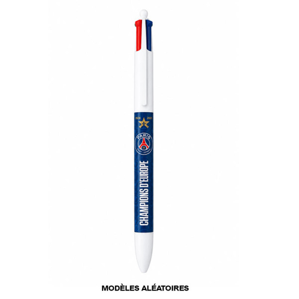 Stylo - BIC - 4 couleurs - PSG - Paris Saint Germain - Pointe moyenne - Modèle aléatoire