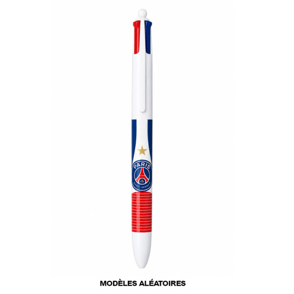 Stylo - BIC - 4 couleurs - PSG - Paris Saint Germain - Pointe moyenne - Modèle aléatoire