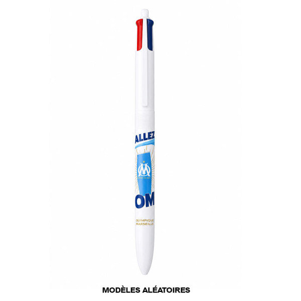 Stylo - BIC - 4 couleurs - OM - Olympique de Marseille - Pointe moyenne - Modèle aléatoire