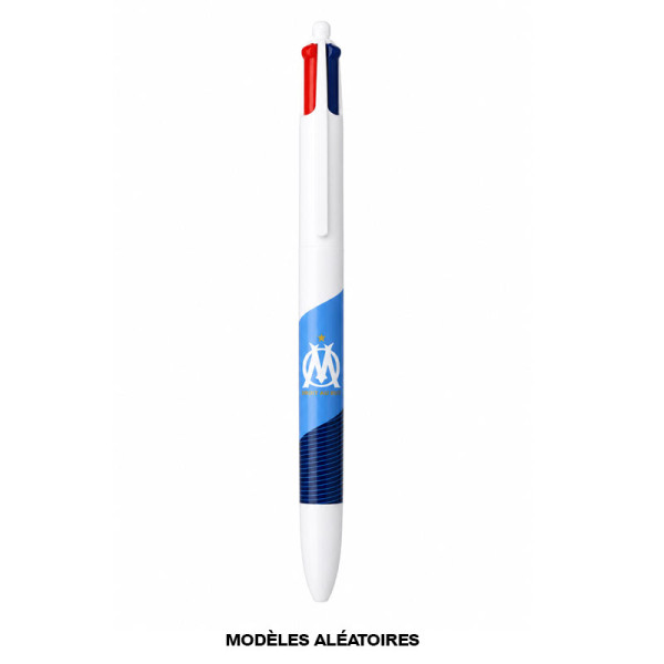 Stylo - BIC - 4 couleurs - OM - Olympique de Marseille - Pointe moyenne - Modèle aléatoire