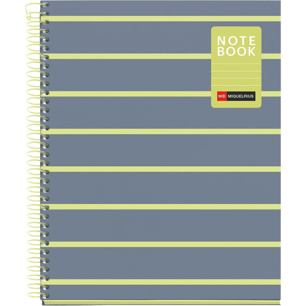 photo-Cahier - A5 - Spirales - Lignées - Perforées - 80 feuilles - Couverture rigide - Miquelrius