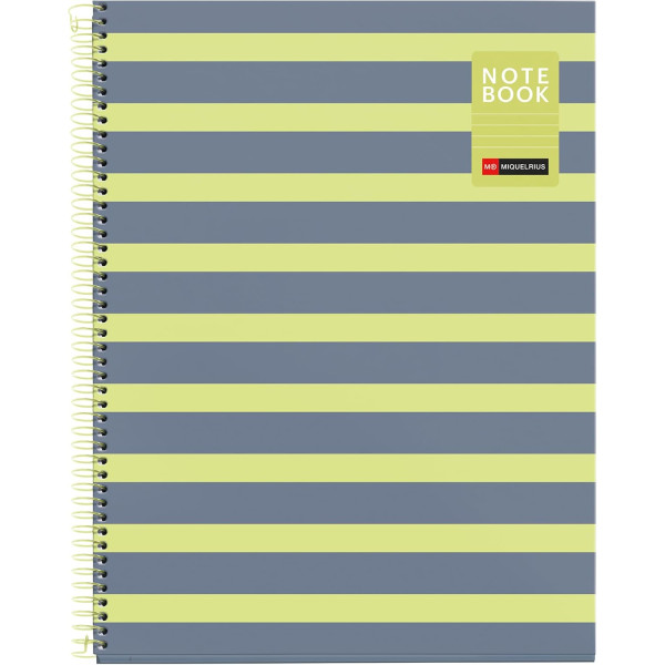 photo-Cahier - A4 - Spirales - Lignées - Perforées - 80 feuilles - Couverture rigide - Miquelrius