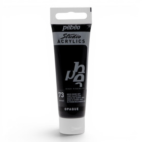 photo-Peinture acrylique - Noir d'ivoire - 73 - Pébéo Studio Acrylics - Tube 30ml