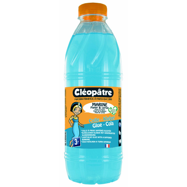 photo-Colle - Cléopâtre - Marine - Couleur bleue - Pour papier et carton - Flacon 1kg