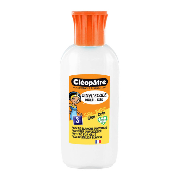 photo-Colle - Blanche - Cléopâtre Vinyl'école - Vinylique - Pour l'école - Flacon de 100g