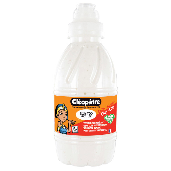 photo-Colle - Transparente - Cléopâtre - Ecole'TOO - Nombreux supports - Flacon 570g