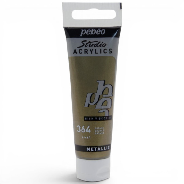 photo-Peinture acrylique - Bronze métallique - 364 - Pébéo Studio Acrylics - Tube 30ml